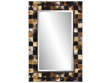 Howard Elliott Elias Brown Black White Rectangular Wall Mirror