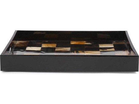 Howard Elliott Elias Brown Black White Serving Tray