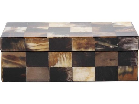 Howard Elliott Elias Rectangular Horn Tiled Box