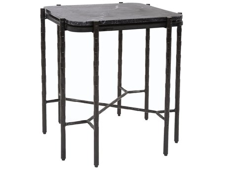 Howard Elliott Myatt Square Marble Graphite End Table