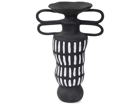 Howard Elliott Textured Black Agombar Contemporary Vase