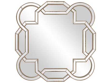 Howard Elliott Aleena Square Champagne Silver Wall Mirror