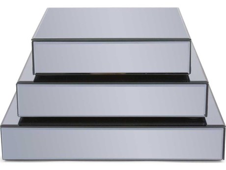 Howard Elliott Grigio Mirrored Platforms Set of 3