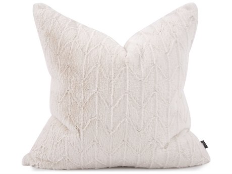 Howard Elliott Faux Fur Angora Natural 24" x 24" Pillow
