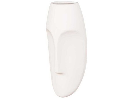 Howard Elliott Matte White Face Wall Sculpture