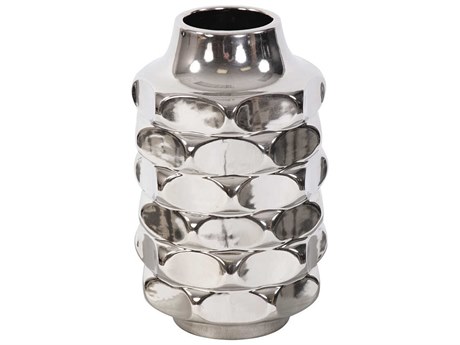 Howard Elliott Hammered Nickel Vase