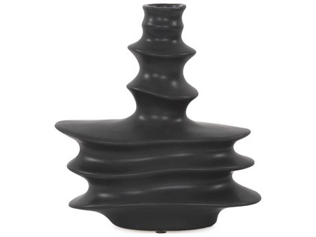 Howard Elliott Cairn Matte Black Vase