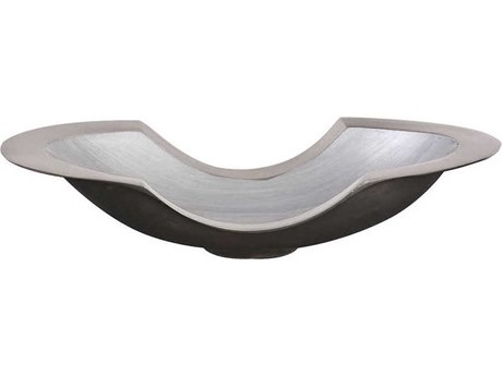 Howard Elliott Smoke Flared Aluminum Decorative Bowl