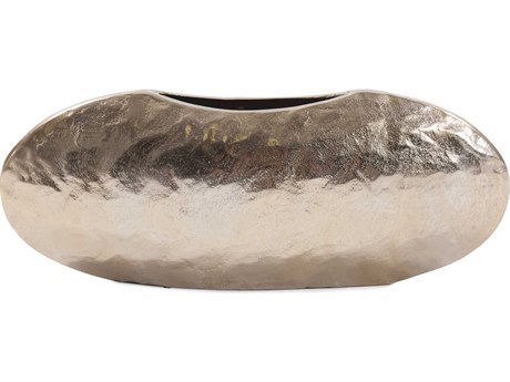 Howard Elliott Hammered Gold Canoe Vase