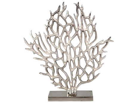 Howard Elliott Bright Silver Study of Coral Sculpture
