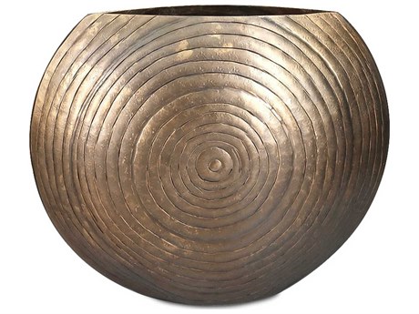 Howard Elliott Circlet Antique Gold Disc Vase