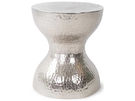 Howard Elliott Espen Round Metal Silver End Table