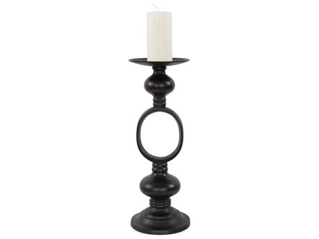 Howard Elliott Zara Ebony Open Pillar Candle Holder
