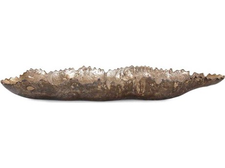Howard Elliott Golden Ore Organic Shaped Oblong Decorative Bowl