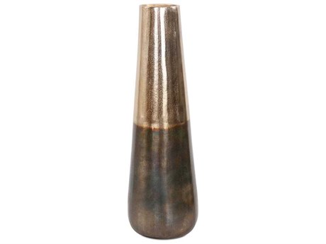 Howard Elliott Golden Bronze Torpedo Shape Vase
