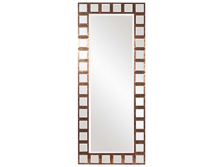 Howard Elliott Magnus Copper Trim Rectangular Wall Mirror