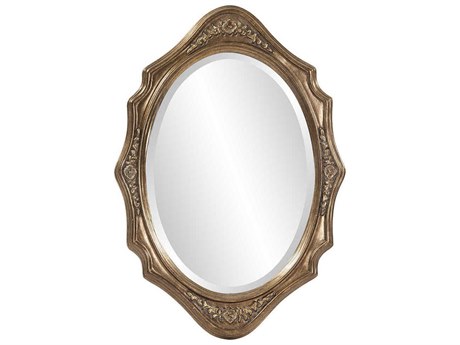 Howard Elliott Trafalga Silver Leaf Oval Wall Mirror