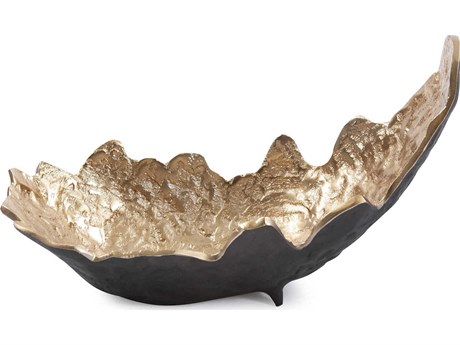Howard Elliott Accessory Black / Gold 15" Decorative Bowl