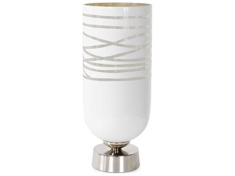Howard Elliott Lustig Artic Silver Glossy White Vessel