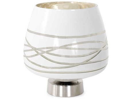 Howard Elliott Lustig Artic Silver Glossy White Vessel