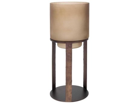 Howard Elliott Bronze Bungoma Glass Candle Hurricane