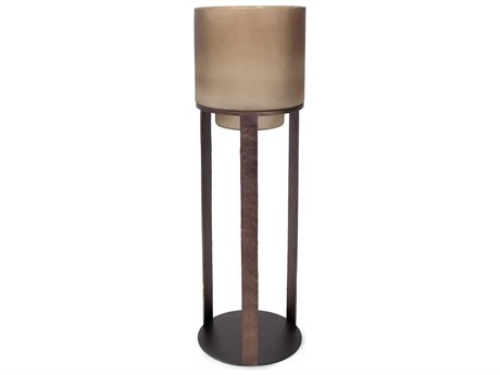 Howard Elliott Bronze Bungoma Glass Candle Hurricane