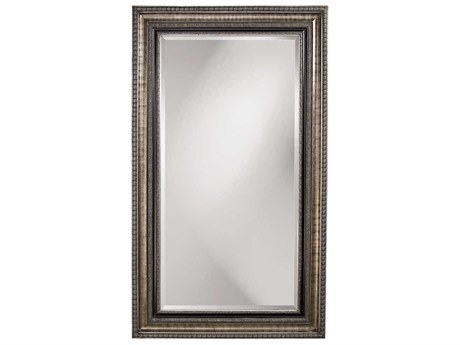 Howard Elliott Texan Silver Leaf Rectangular Floor Mirror