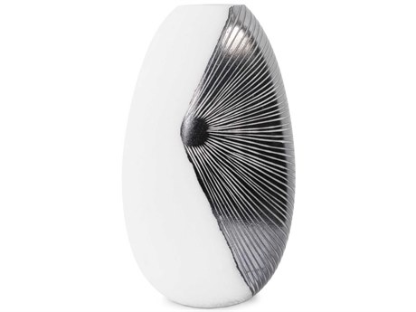 Howard Elliott Oxman Hypnotic Black White Vase