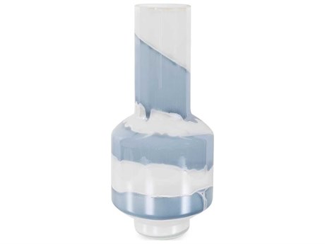 Howard Elliott Glacier Bay Layered Cylindrical Glass Bottle