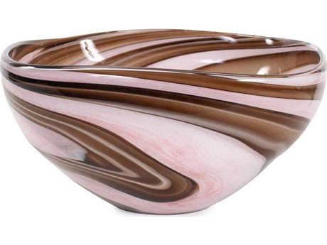 Howard Elliott Neapolitain Glass Decorative Bowl
