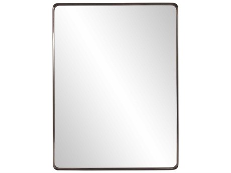 Howard Elliott Steele Brass Rectangular Wall Mirror