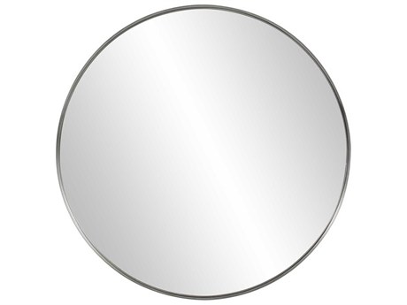Howard Elliott Steele Silver Round Wall Mirror