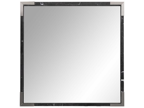 Howard Elliott Marcel Black Silver Square Wall Mirror