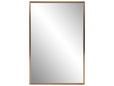 Howard Elliott Yorkville Brushed Brass Rectangular Wall Mirror