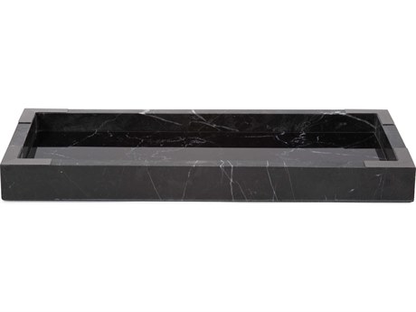 Howard Elliott Black Mirrored Black Serving Tray