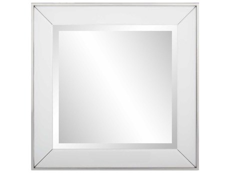 Howard Elliott Devon White Square Wall Mirror