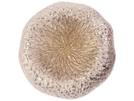 Howard Elliott Antique Champagne 16" Aluminum Tray Metal Wall Art