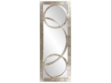 Howard Elliott Dynasty Champagne Silver Leaf Rectangular Wall Mirror