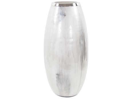Howard Elliott Sivas Frosty White Cool Gray Vase