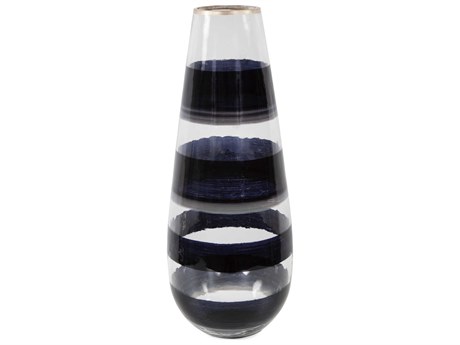 Howard Elliott Vector Black Gold Torpedo Vase