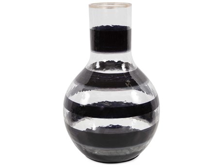 Howard Elliott Vector Black Gold Bottle Vase