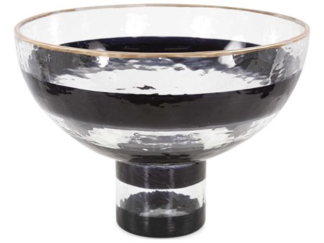 Howard Elliott Vector Pedestal Glass Decorative Bowl