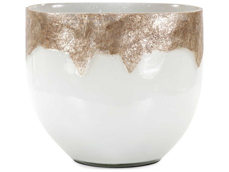 Howard Elliott Iceberg Gold Midas Glass Decorative Bowl