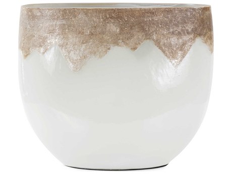 Howard Elliott Iceberg Gold Midas Glass Decorative Bowl