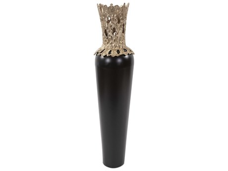 Howard Elliott Zetian Champagne Black Vase