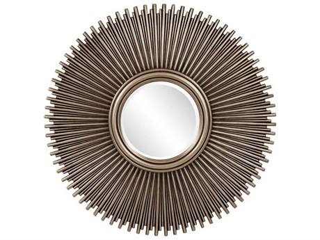 Howard Elliott Singapore Antique Silver Sunburst Wall Mirror