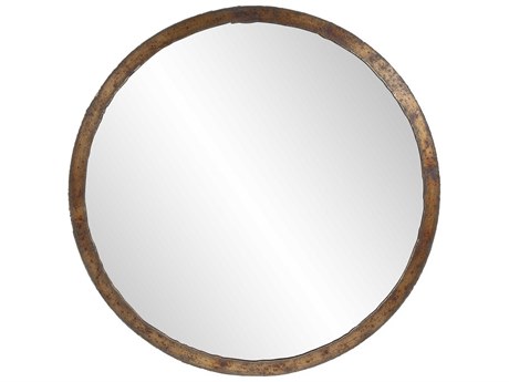 Howard Elliott Marius Acid Treated Round Wall Mirror