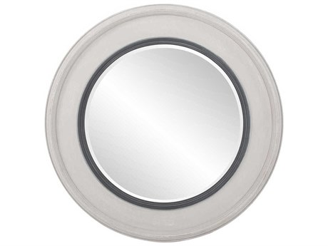Howard Elliott Julian Stone Charcoal Round Wall Mirror