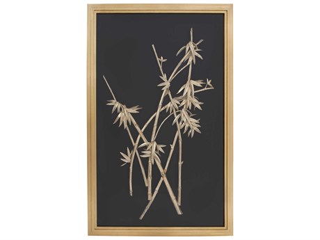 Howard Elliott Gold Bamboo Wood Wall Art