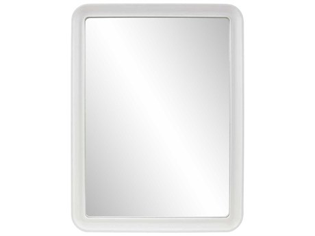 Howard Elliott Joelle Matte White Rectangular Wall Mirror